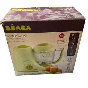 BEABA Babycook Steam Cooker Blender Baby Food Maker Green BPA Free 4 in 1
